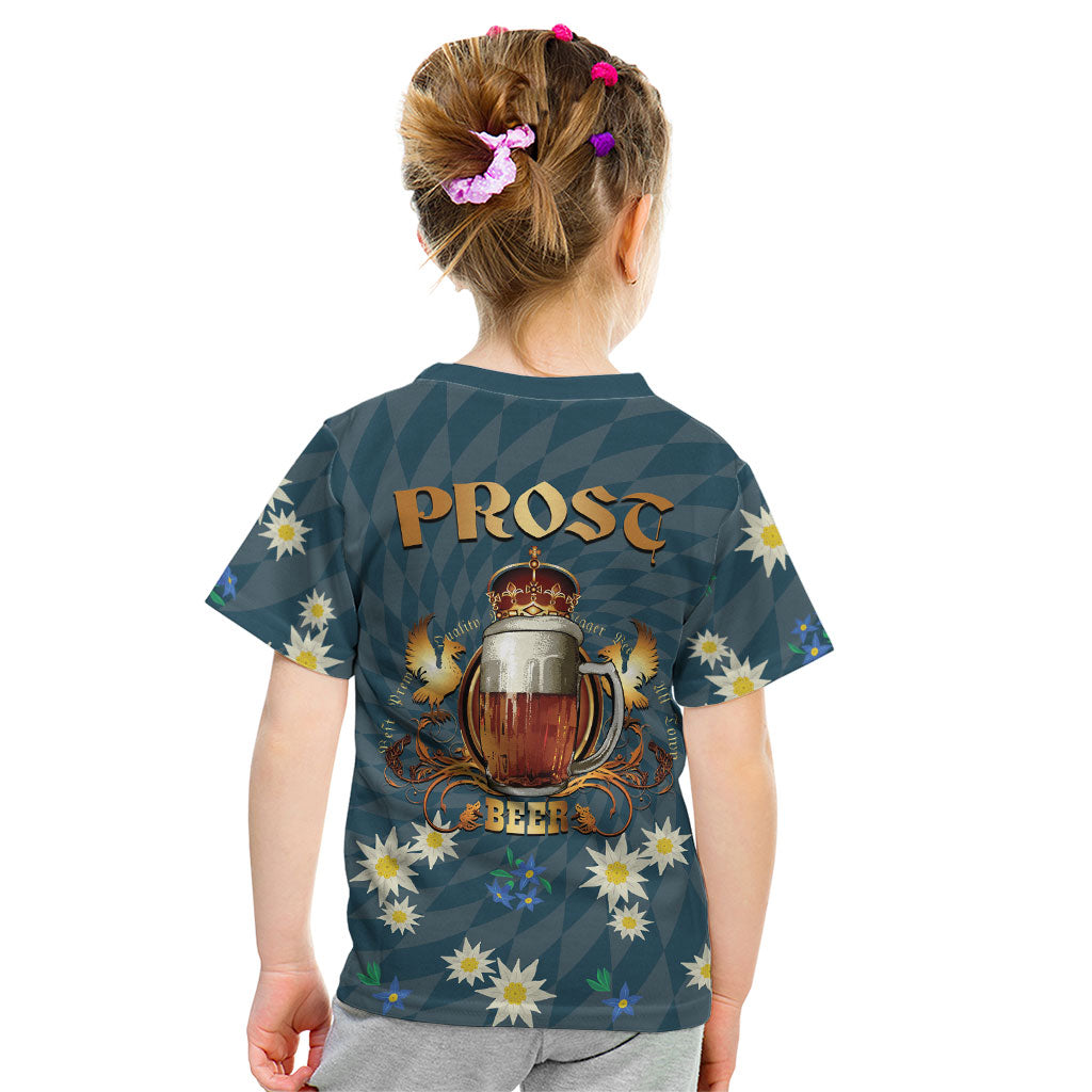 Oktoberfest Eagle Beer Prost Kid T Shirt Bavarian Polygon Pattern
