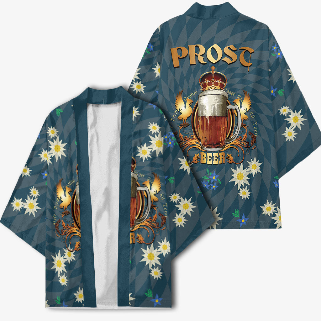 Oktoberfest Eagle Beer Prost Kimono Bavarian Polygon Pattern