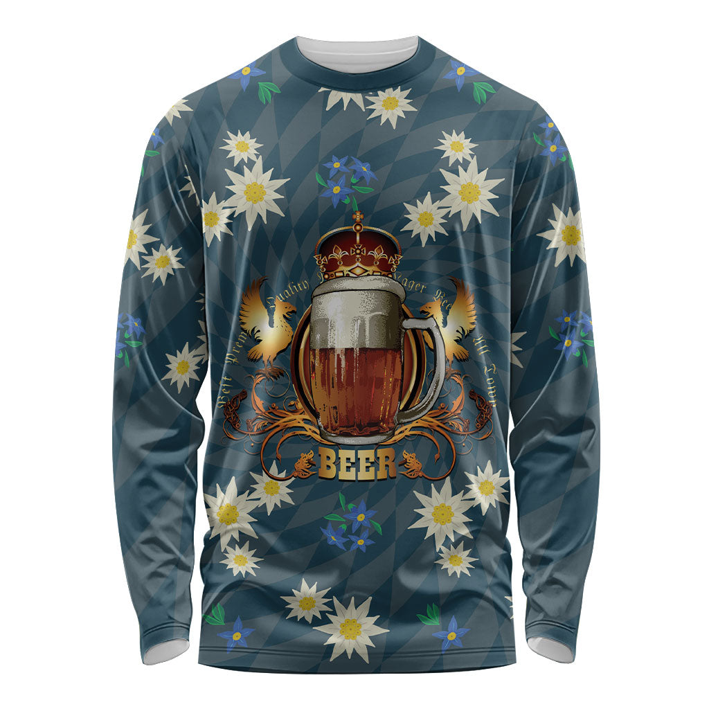 Oktoberfest Eagle Beer Prost Long Sleeve Shirt Bavarian Polygon Pattern