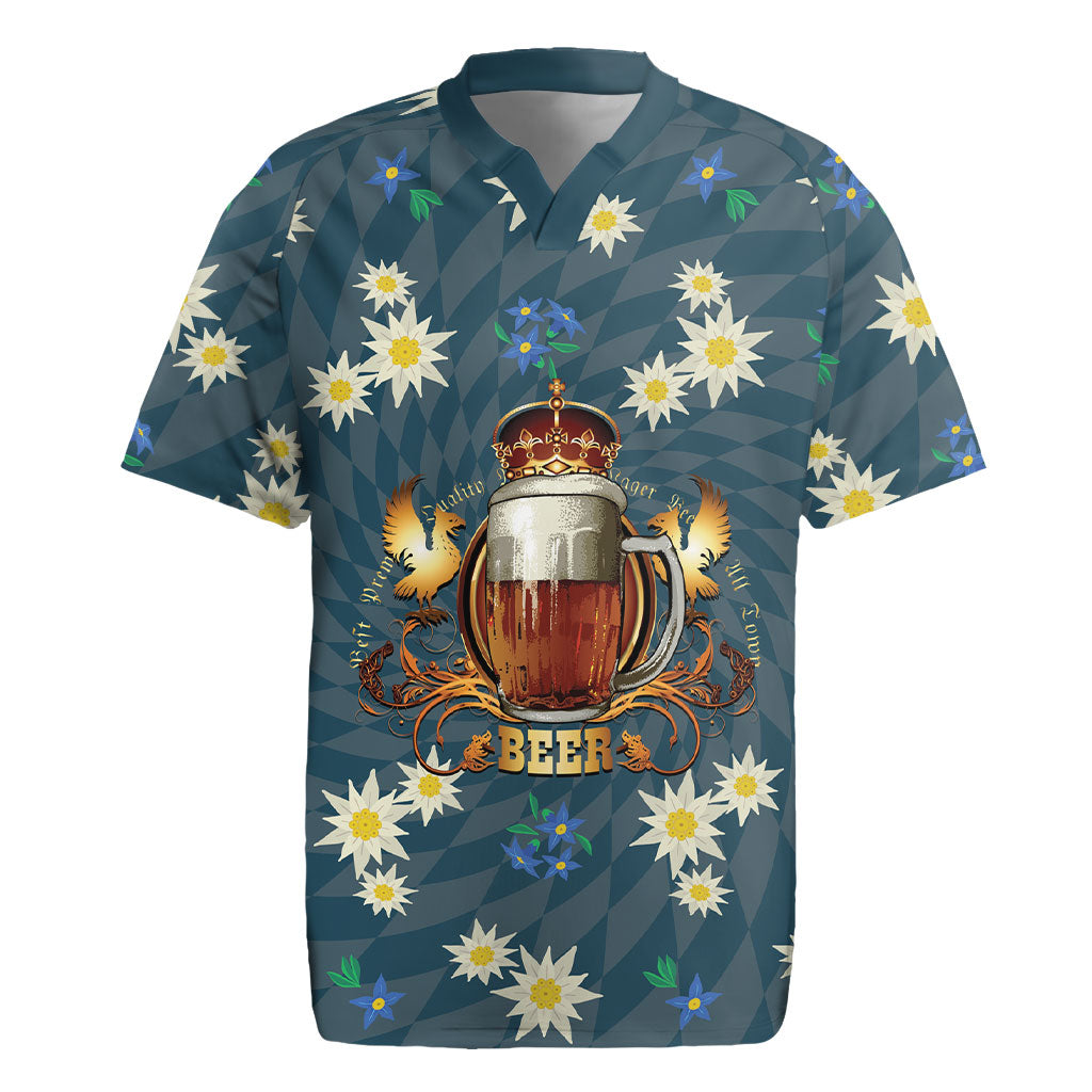 Oktoberfest Eagle Beer Prost Rugby Jersey Bavarian Polygon Pattern