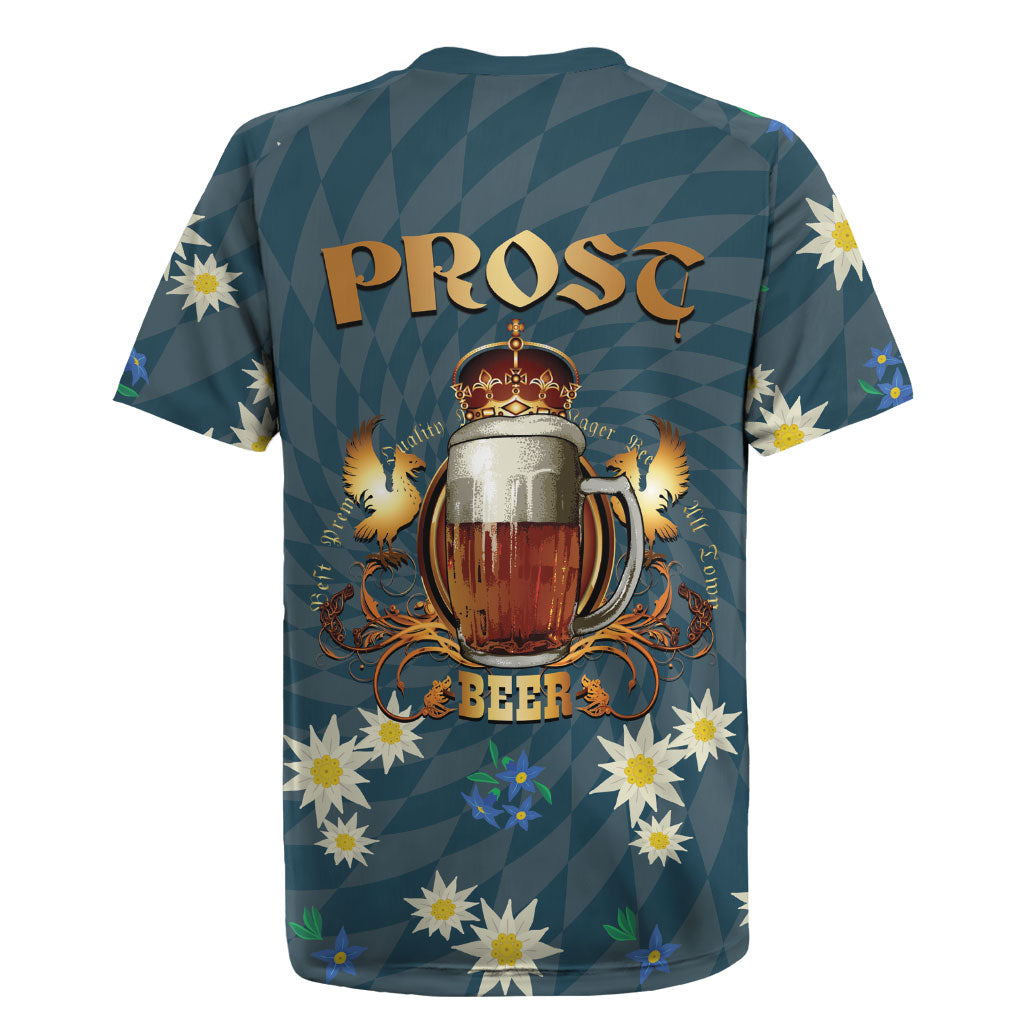 Oktoberfest Eagle Beer Prost Rugby Jersey Bavarian Polygon Pattern