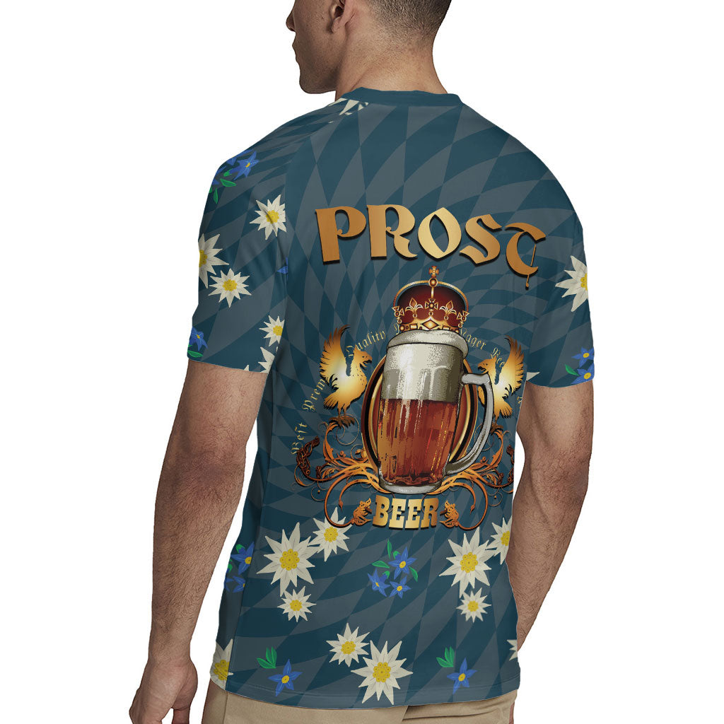 Oktoberfest Eagle Beer Prost Rugby Jersey Bavarian Polygon Pattern