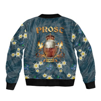 Oktoberfest Eagle Beer Prost Sleeve Zip Bomber Jacket Bavarian Polygon Pattern