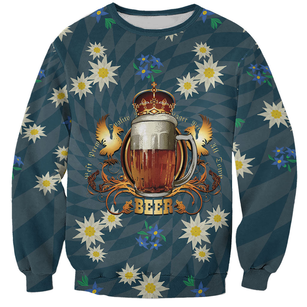 Oktoberfest Eagle Beer Prost Sweatshirt Bavarian Polygon Pattern