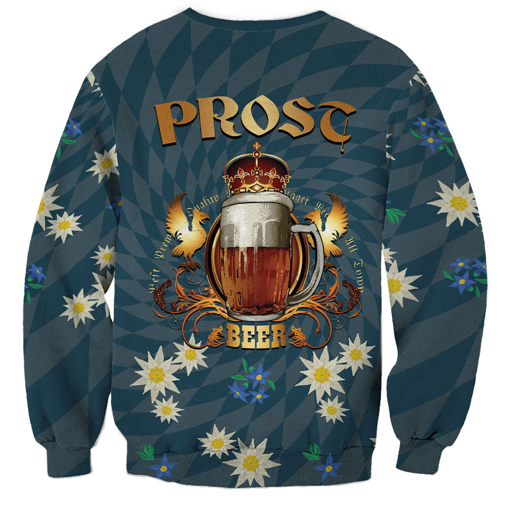 Oktoberfest Eagle Beer Prost Sweatshirt Bavarian Polygon Pattern