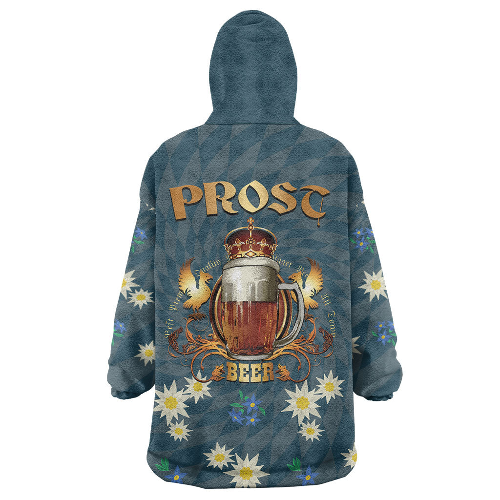 Oktoberfest Eagle Beer Prost Wearable Blanket Hoodie Bavarian Polygon Pattern