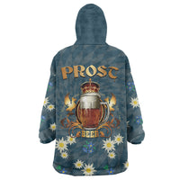 Oktoberfest Eagle Beer Prost Wearable Blanket Hoodie Bavarian Polygon Pattern