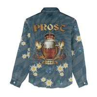 Oktoberfest Eagle Beer Prost Women Casual Shirt Bavarian Polygon Pattern