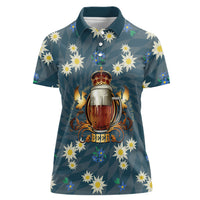Oktoberfest Eagle Beer Prost Women Polo Shirt Bavarian Polygon Pattern