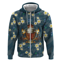 Oktoberfest Eagle Beer Prost Zip Hoodie Bavarian Polygon Pattern