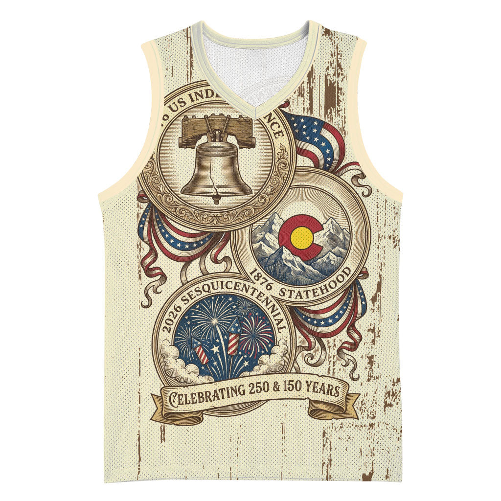 Colorado 150th Anniversary Centennial State Basketball Jersey 1876-2026 Sesquicentennial State Heritage