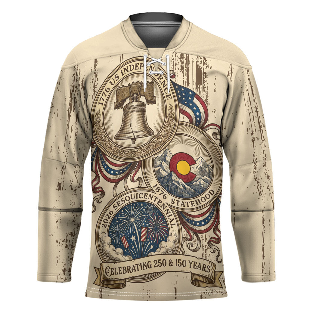 Colorado 150th Anniversary Centennial State Hockey Jersey 1876-2026 Sesquicentennial State Heritage
