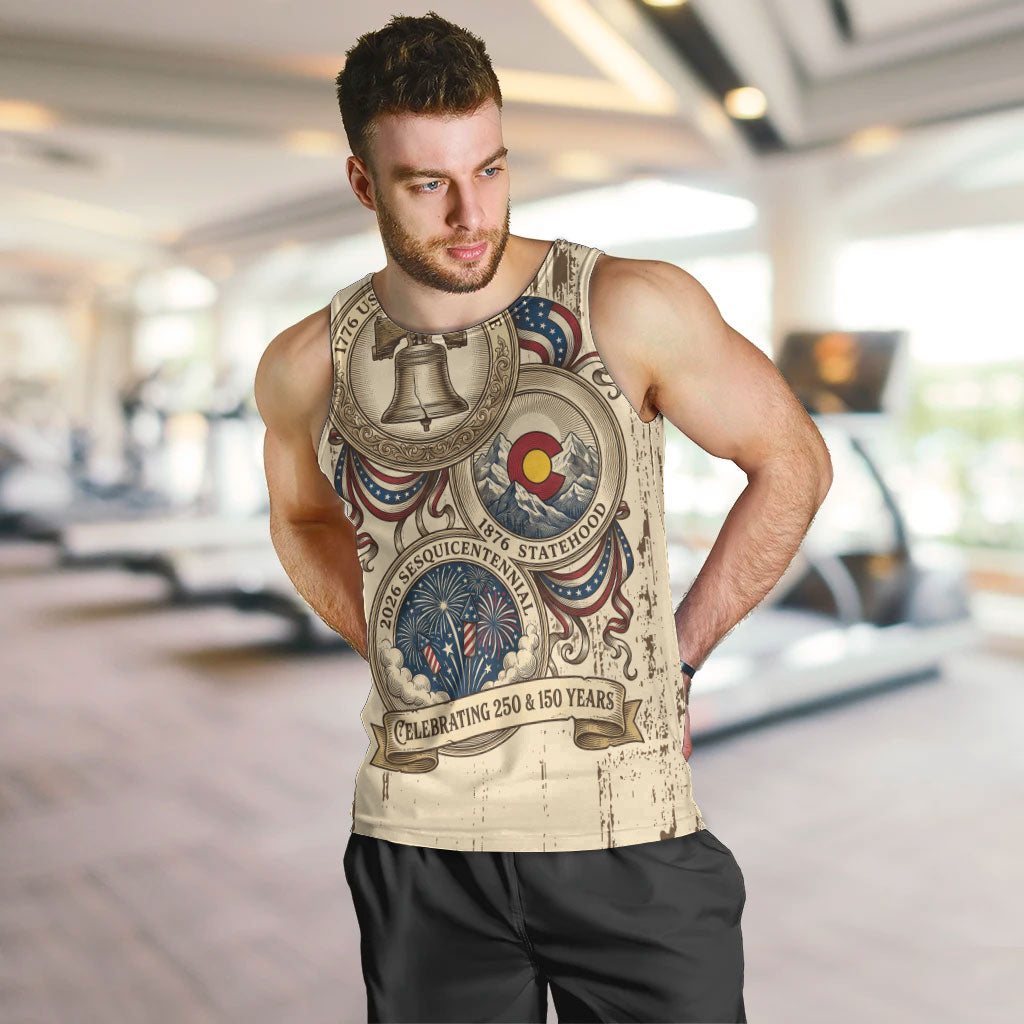Colorado 150th Anniversary Centennial State Men Tank Top 1876-2026 Sesquicentennial State Heritage