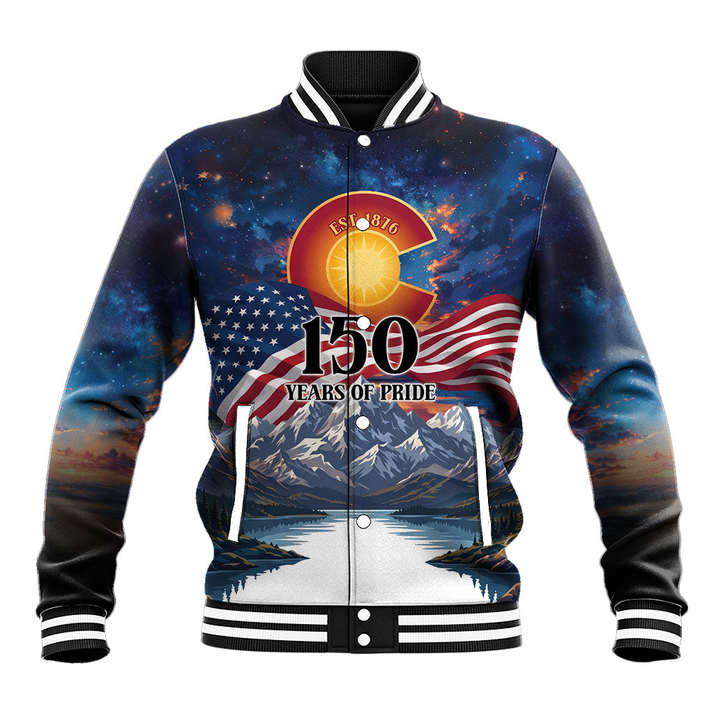 Colorado 150 America 250 Years Baseball Jacket Colorado Sesquicentennial State Heritage