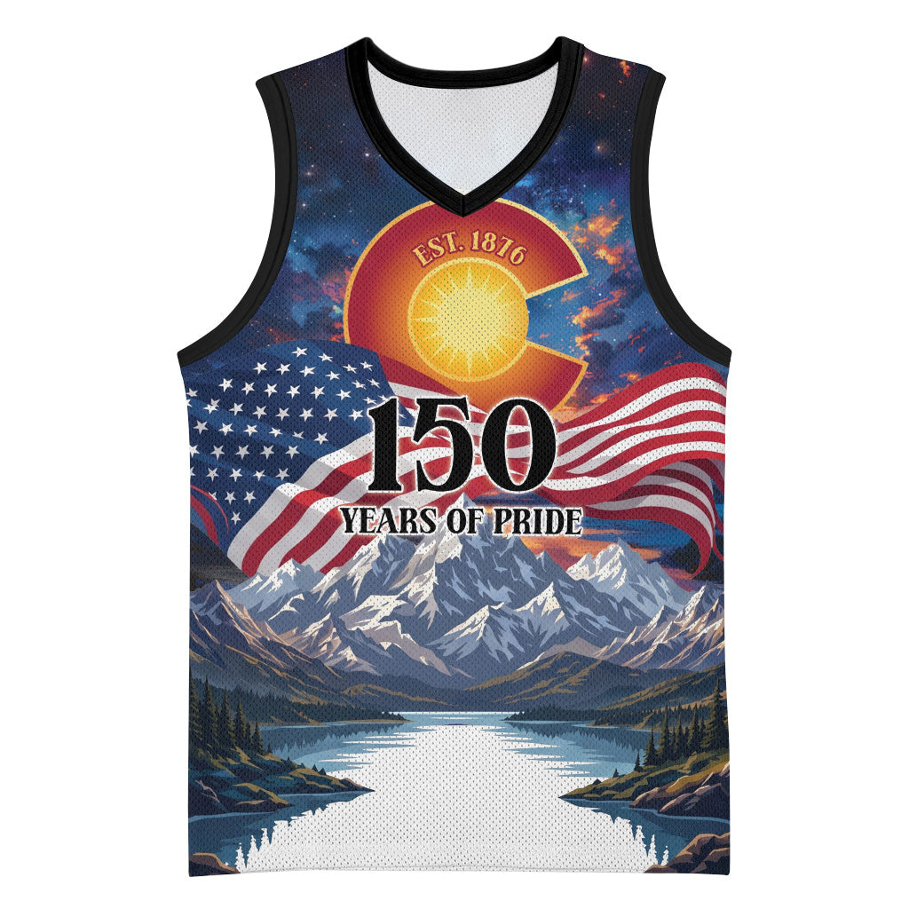 Colorado 150 America 250 Years Basketball Jersey Colorado Sesquicentennial State Heritage