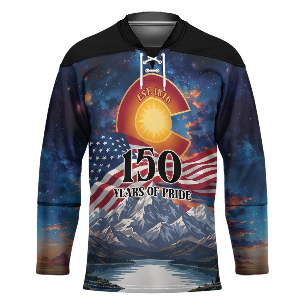Colorado 150 America 250 Years Hockey Jersey Colorado Sesquicentennial State Heritage