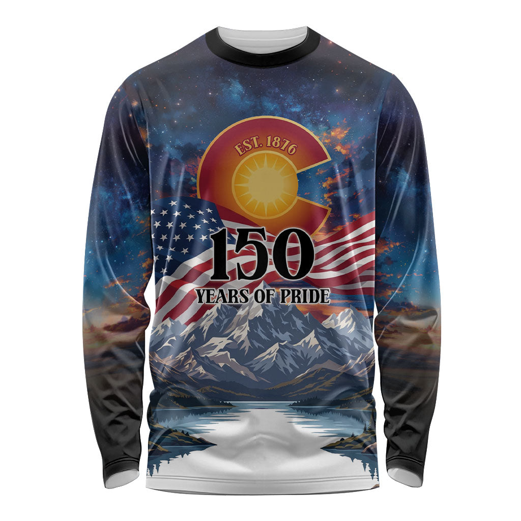 Colorado 150 America 250 Years Long Sleeve Shirt Colorado Sesquicentennial State Heritage