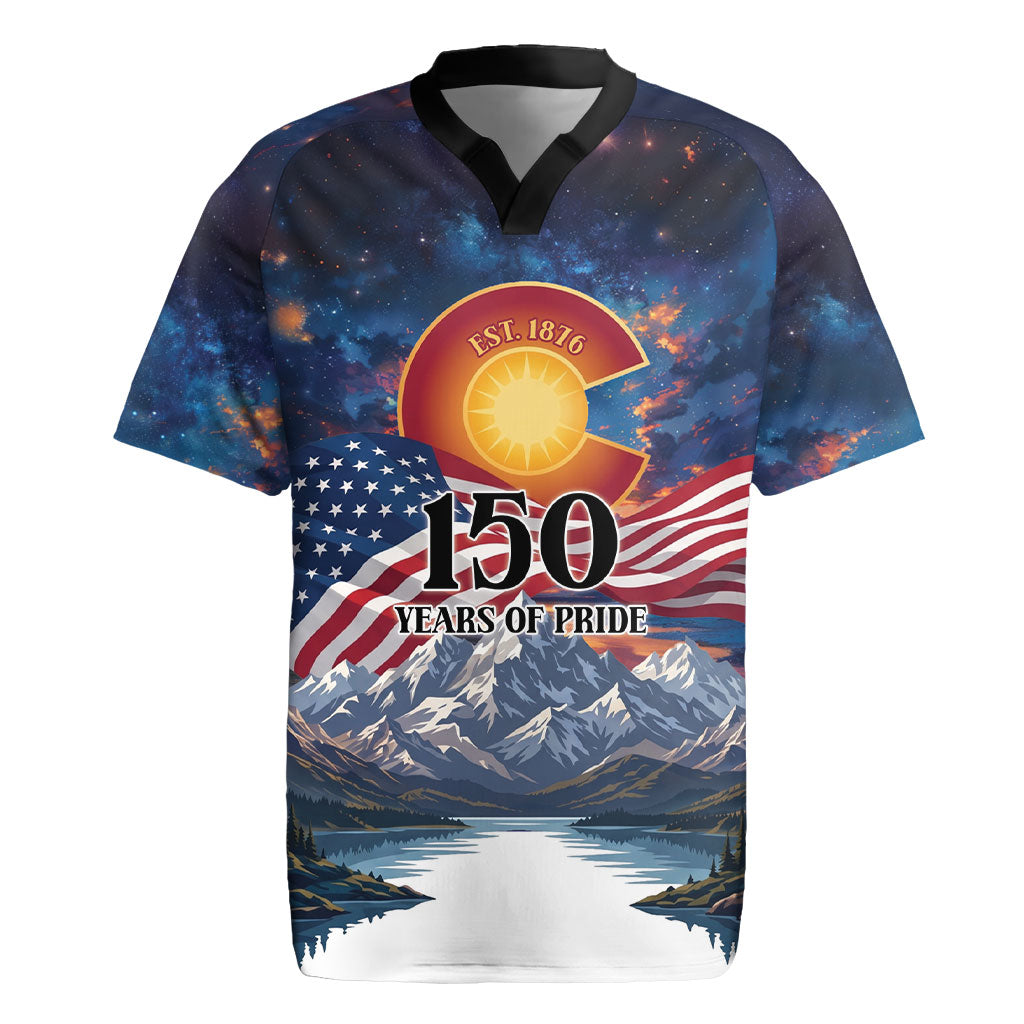 Colorado 150 America 250 Years Rugby Jersey Colorado Sesquicentennial State Heritage