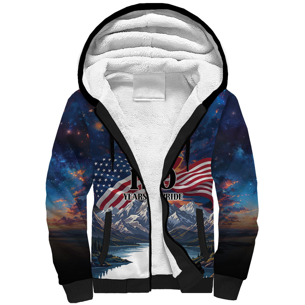 Colorado 150 America 250 Years Sherpa Hoodie Colorado Sesquicentennial State Heritage