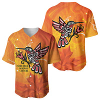 Canada Orange Shirt Day Haida Hummingbird Baseball Jersey September 30 Truth and Reconciliation
