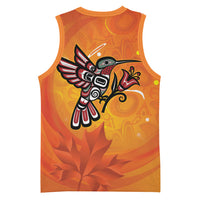 Canada Orange Shirt Day Haida Hummingbird Basketball Jersey September 30 Truth and Reconciliation