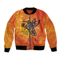 Canada Orange Shirt Day Haida Hummingbird Bomber Jacket September 30 Truth and Reconciliation