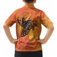 Canada Orange Shirt Day Haida Hummingbird Hawaiian Shirt September 30 Truth and Reconciliation