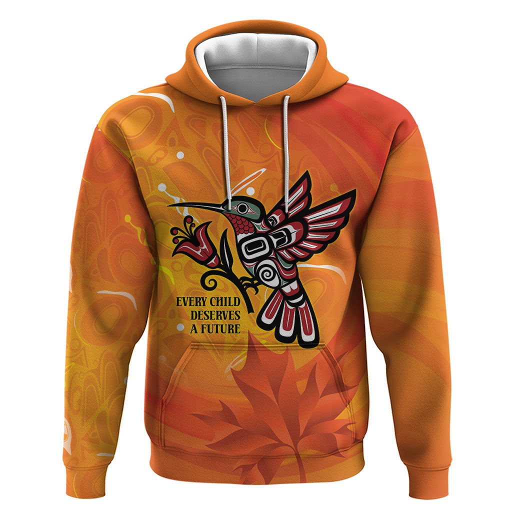 Canada Orange Shirt Day Haida Hummingbird Hoodie September 30 Truth and Reconciliation