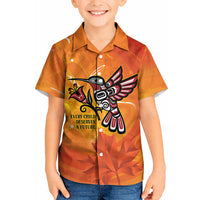 Canada Orange Shirt Day Haida Hummingbird Kid Hawaiian Shirt September 30 Truth and Reconciliation