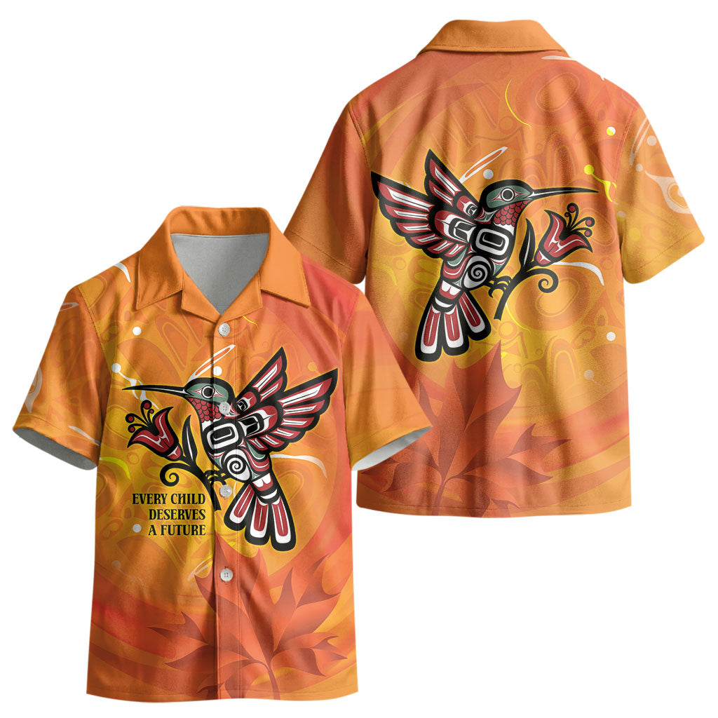Canada Orange Shirt Day Haida Hummingbird Kid Hawaiian Shirt September 30 Truth and Reconciliation