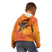 Canada Orange Shirt Day Haida Hummingbird Kid Hoodie September 30 Truth and Reconciliation