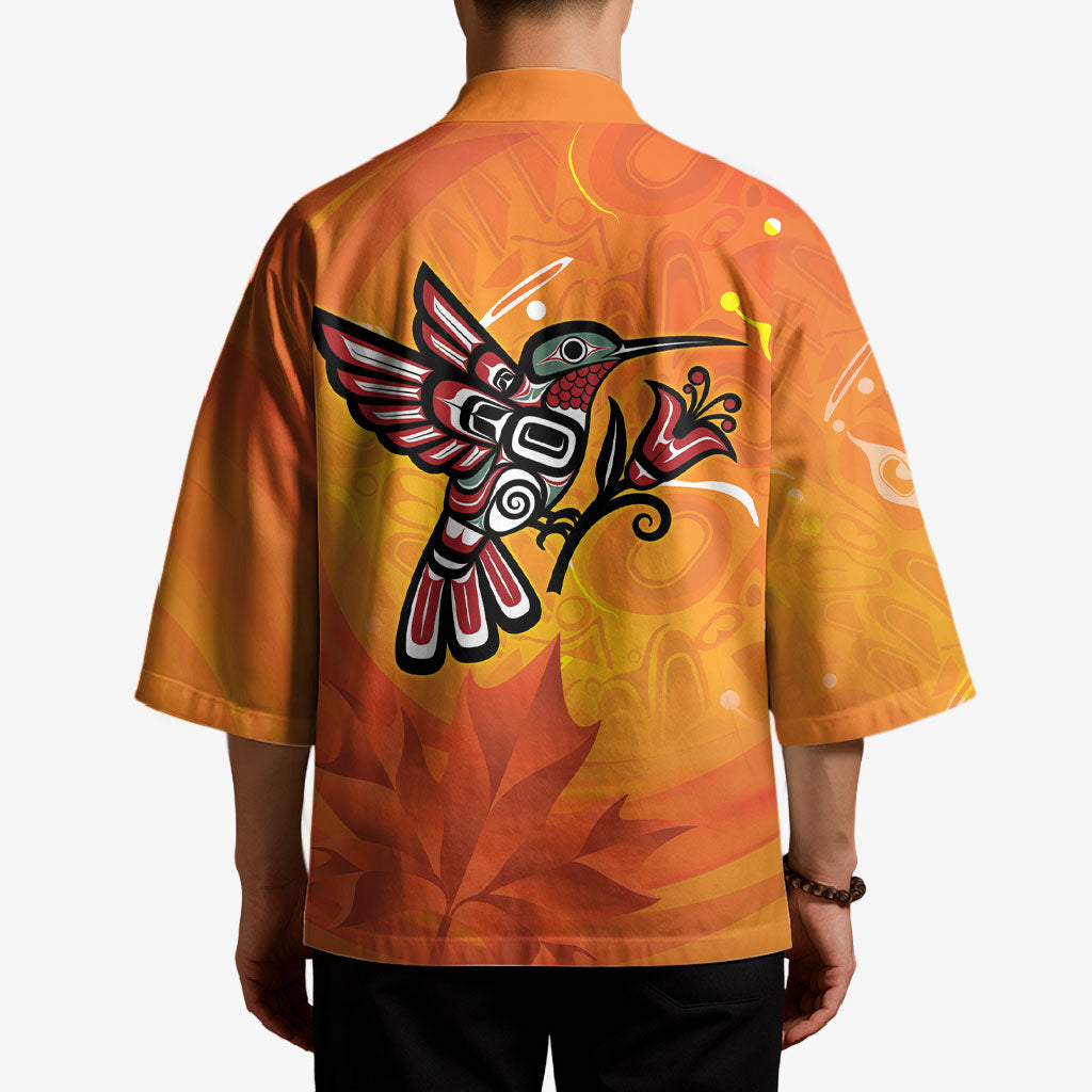Canada Orange Shirt Day Haida Hummingbird Kimono September 30 Truth and Reconciliation