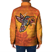 Canada Orange Shirt Day Haida Hummingbird Padded Jacket September 30 Truth and Reconciliation
