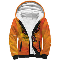 Canada Orange Shirt Day Haida Hummingbird Sherpa Hoodie September 30 Truth and Reconciliation