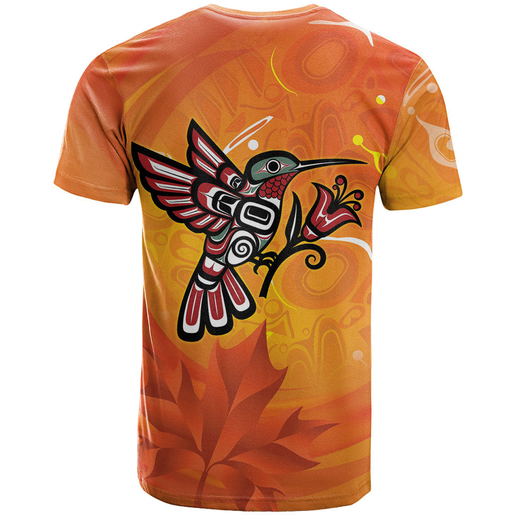 Canada Orange Shirt Day Haida Hummingbird T Shirt September 30 Truth and Reconciliation