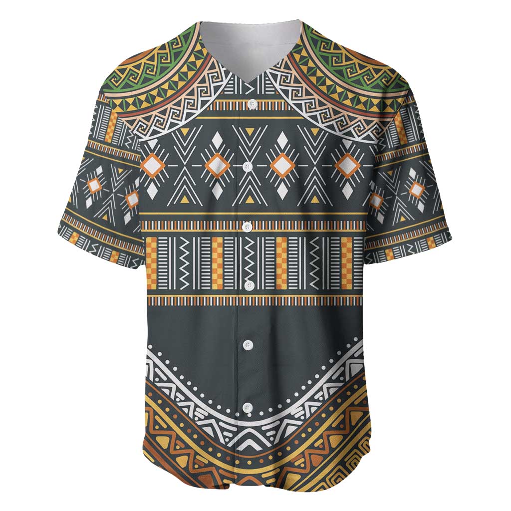 Africa Ethnic Native Pattern Baseball Jersey LT9 - Wonder Print Shop