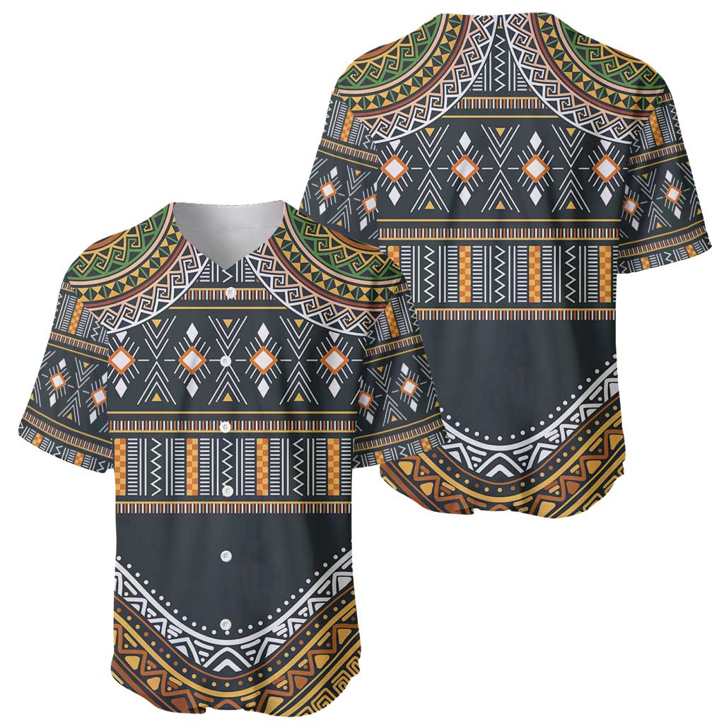 Africa Ethnic Native Pattern Baseball Jersey LT9 - Wonder Print Shop