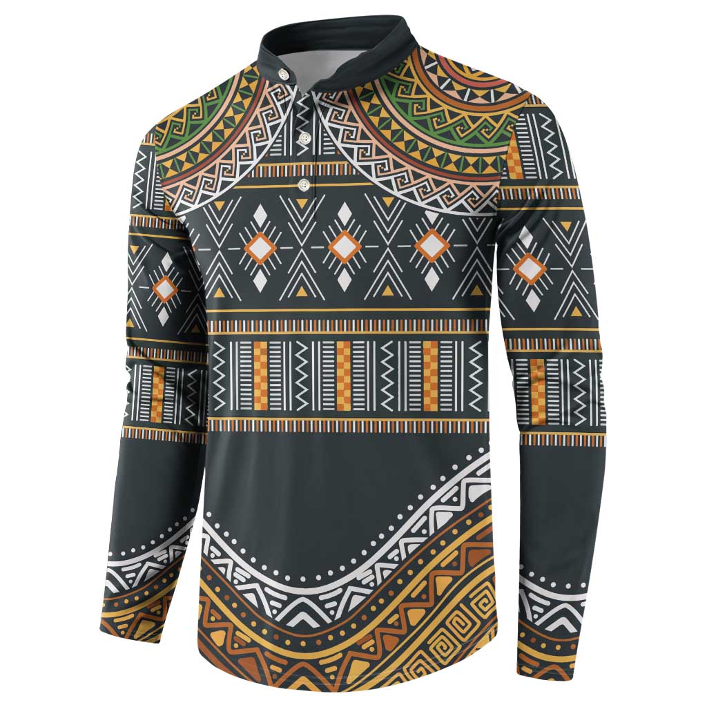 Africa Ethnic Native Pattern Button Sweatshirt LT9 - Wonder Print Shop