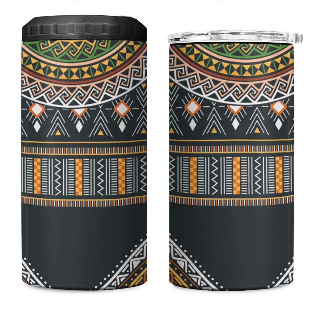 Africa Ethnic Native Pattern 4 in 1 Can Cooler Tumbler LT9 - Wonder Print Shop