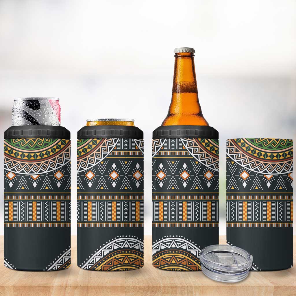Africa Ethnic Native Pattern 4 in 1 Can Cooler Tumbler LT9 - Wonder Print Shop