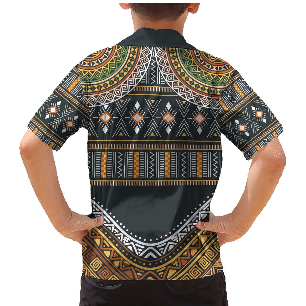 Africa Ethnic Native Pattern Family Matching Mermaid Dress and Hawaiian Shirt LT9 - Wonder Print Shop