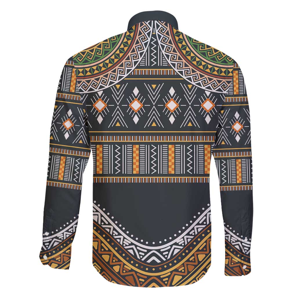 Africa Ethnic Native Pattern Family Matching Off Shoulder Maxi Dress and Hawaiian Shirt LT9 - Wonder Print Shop