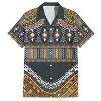 Africa Ethnic Native Pattern Family Matching Off Shoulder Short Dress and Hawaiian Shirt LT9 - Wonder Print Shop