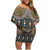 Africa Ethnic Native Pattern Family Matching Off Shoulder Short Dress and Hawaiian Shirt LT9 - Wonder Print Shop
