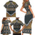 Africa Ethnic Native Pattern Family Matching Short Sleeve Bodycon Dress and Hawaiian Shirt - Wonder Print Shop