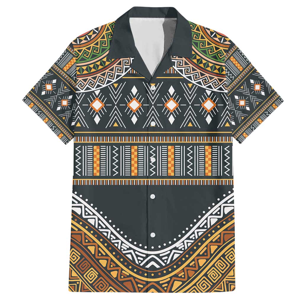 Africa Ethnic Native Pattern Family Matching Short Sleeve Bodycon Dress and Hawaiian Shirt - Wonder Print Shop