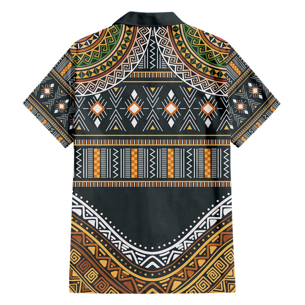 Africa Ethnic Native Pattern Family Matching Short Sleeve Bodycon Dress and Hawaiian Shirt - Wonder Print Shop