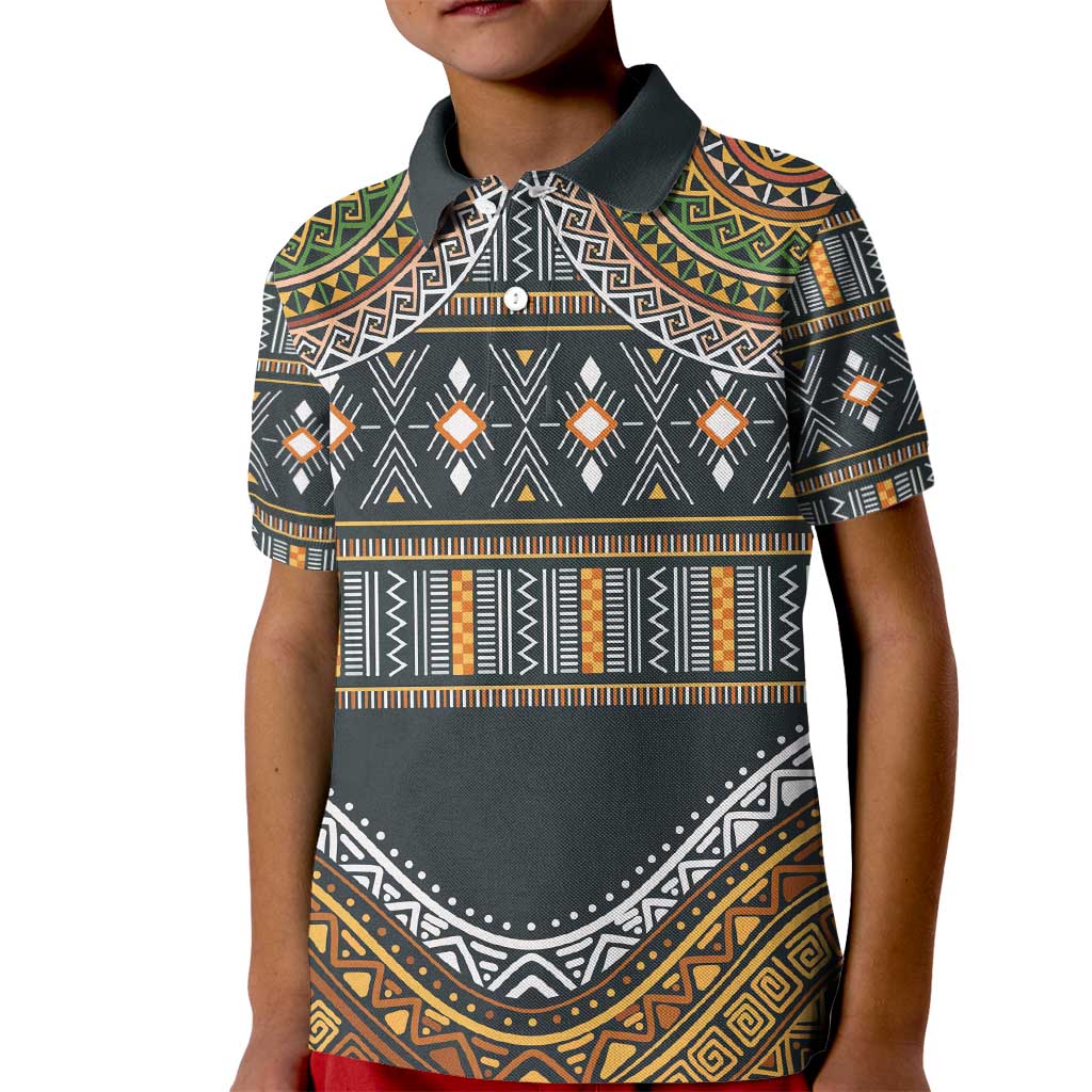 Africa Ethnic Native Pattern Kid Polo Shirt - Wonder Print Shop