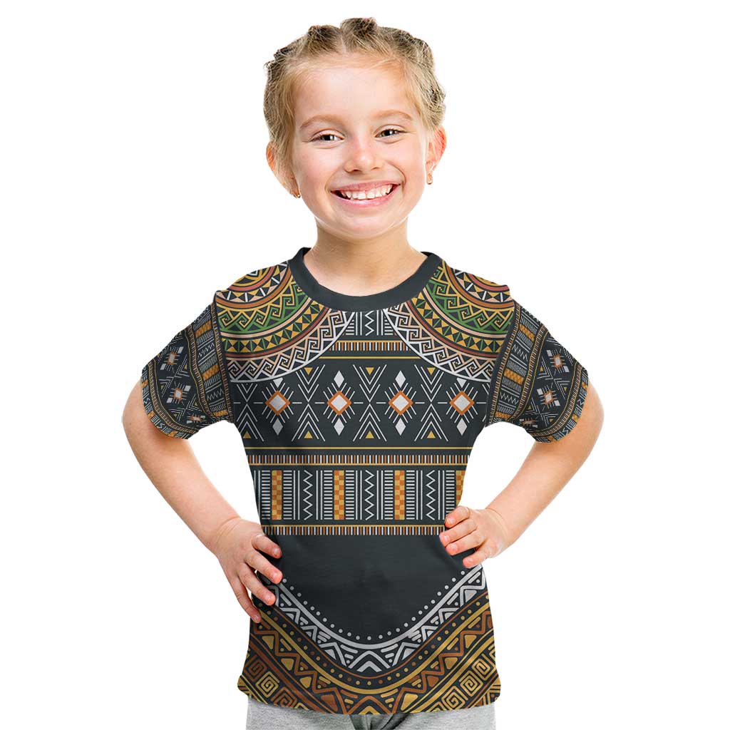 Africa Ethnic Native Pattern Kid T Shirt - Wonder Print Shop