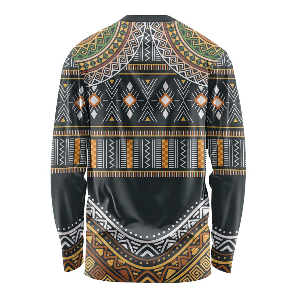 Africa Ethnic Native Pattern Long Sleeve Shirt - Wonder Print Shop
